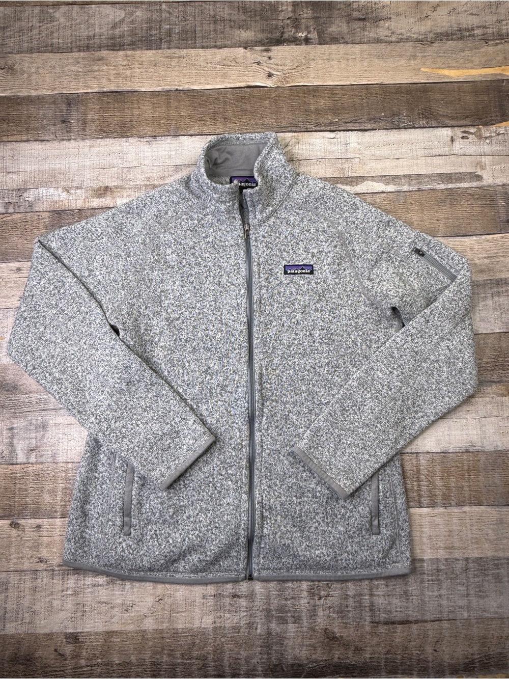 Patagonia Women’s L Better Sweater Gray Full-Zip Fleece Jacket